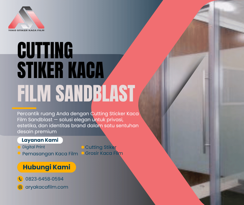 Cutting Stiker Kaca Film Sandblast