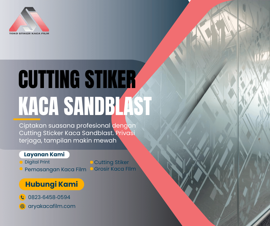 Cutting Sticker Kaca Sandblast
